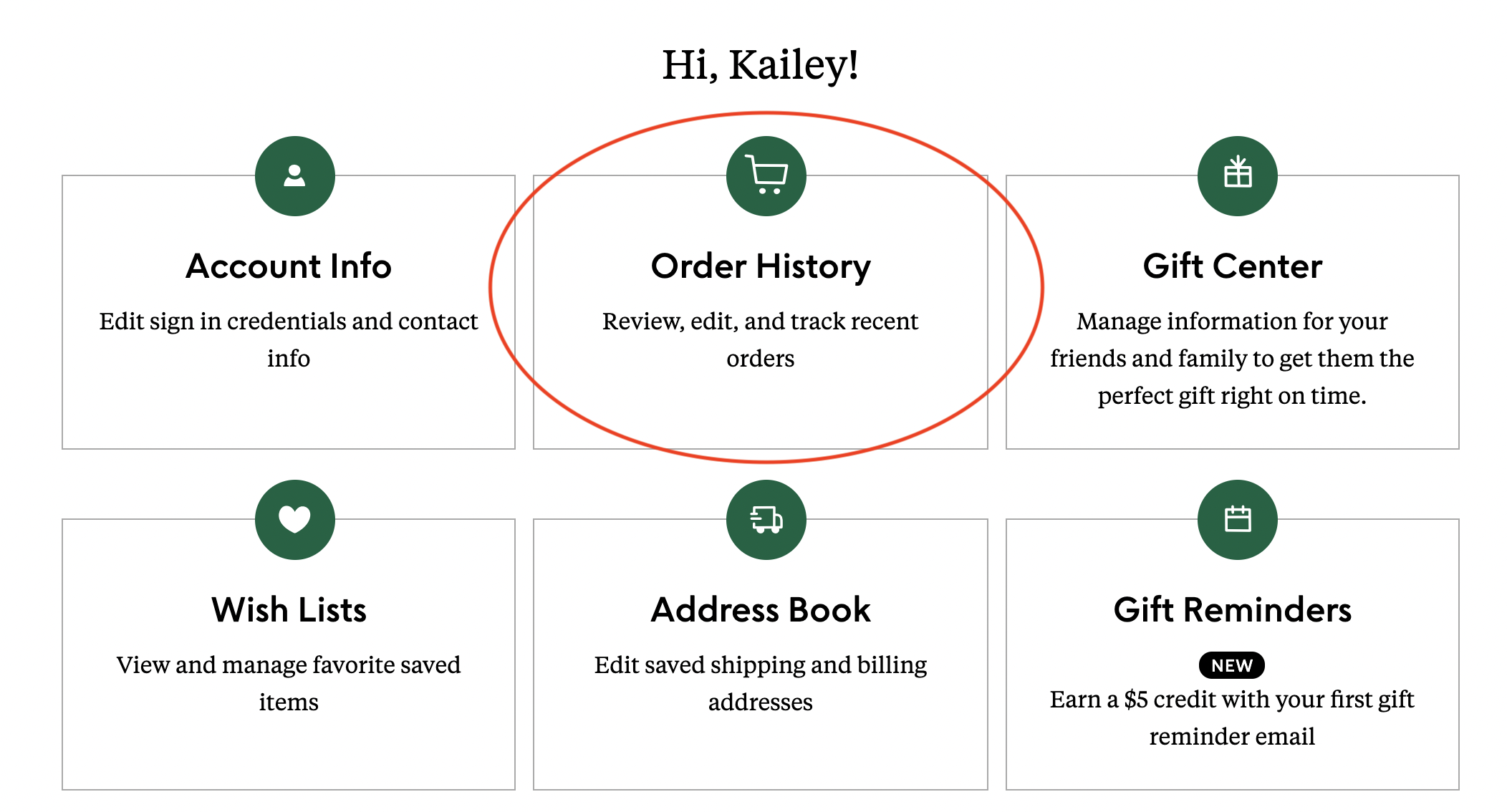 How to view your previous orders 