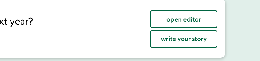 The Write your story button in the organizer portal